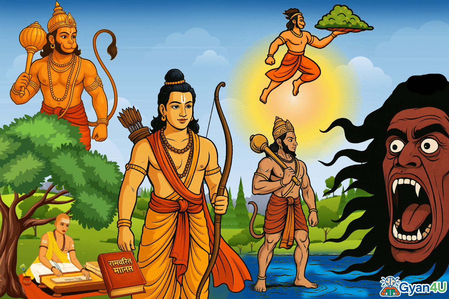 हनुमान जी की शक्ति और विनम्रता के संयोग की अनूठी कहानी