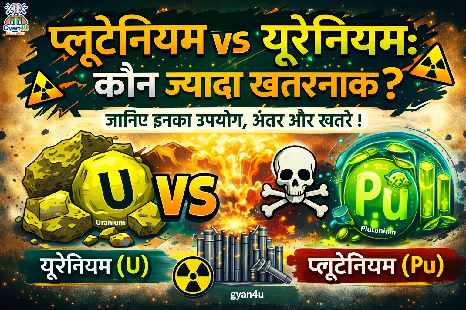 प्लूटोनियम और यूरेनियम का अंतर और तुलना
