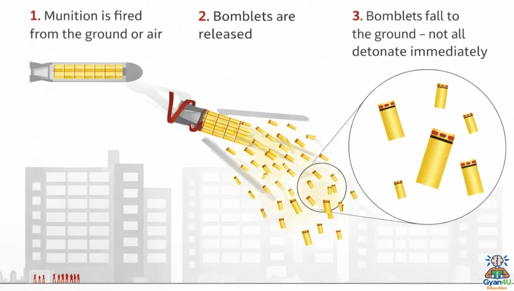 cluster missile-bomb working step