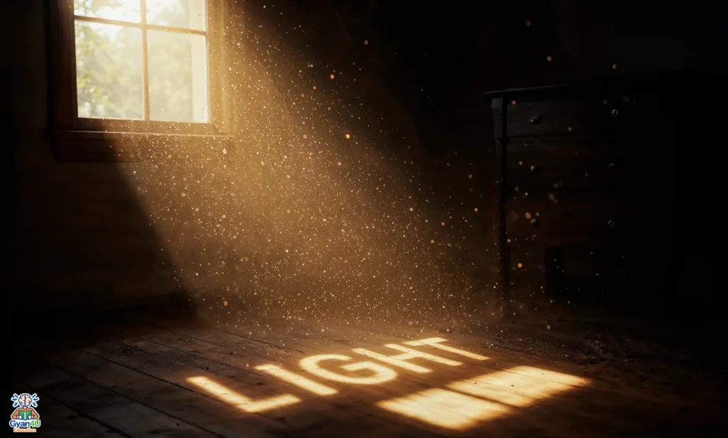 tyndall effect in dark room